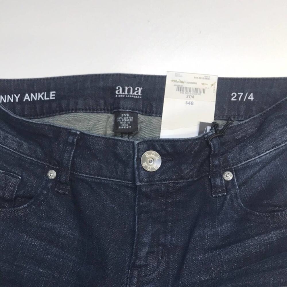 A.N.A. Womens 27 / 4 Skinny Ankle Blue Jeans